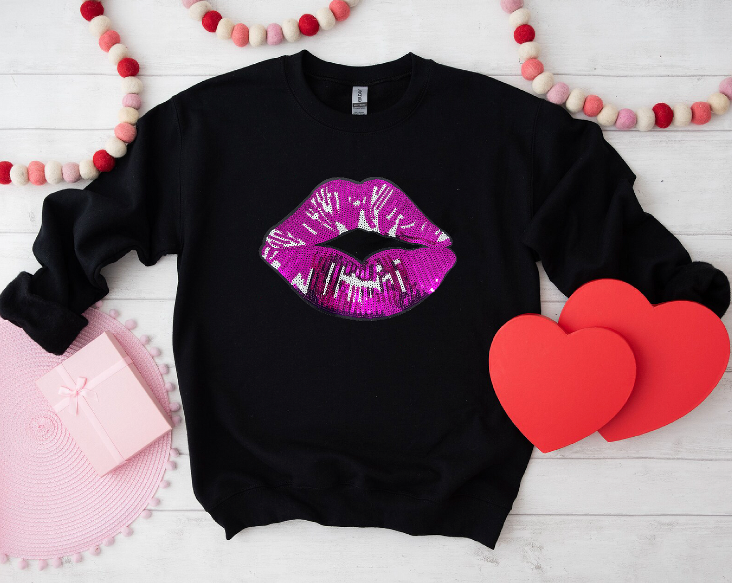 Sequins Patches LIPS ๐(BLACK)
